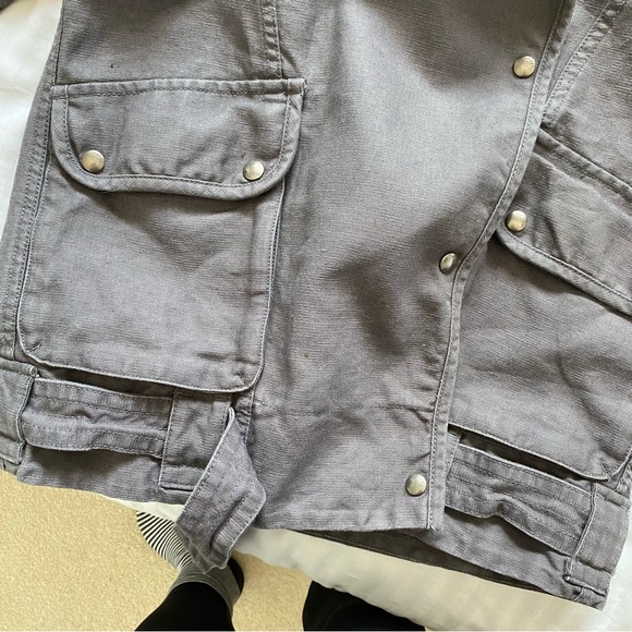 Aritzia Wilfred GREY Rayder Linen Moto Jacket Size Small - Picture 8 of 13